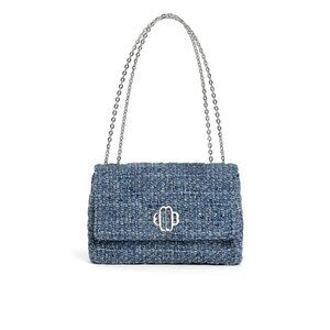 B-11. Maje Blue Tweed Clover Bag